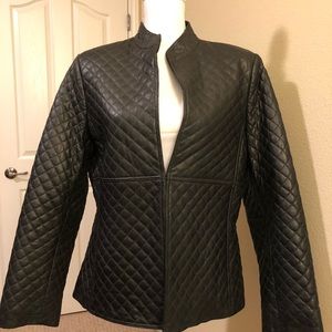 Black leather jacket